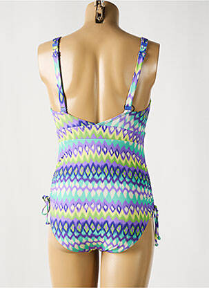 Maillot de bain 1 pièce imprimé fantaisie haut soutien-gorge moulé violet PRIMADONNA femme
