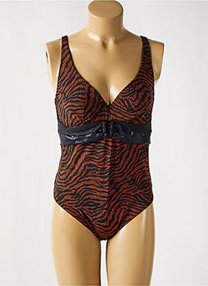 Maillot de bain 1 pièce haut soutien-gorge emboitant haut soutien-gorge emboitant marron PRIMA DONNA femme