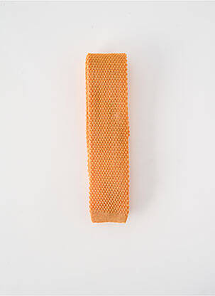 Cravate maintien élastique orange POCHETTE SQUARE homme