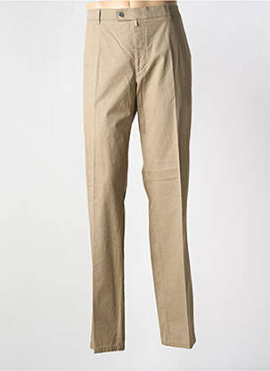Pantalon droit coupe droite beige LUIGI MORINI homme