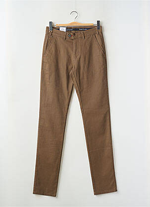 Pantalon chino poches marron LUIGI MORINI homme