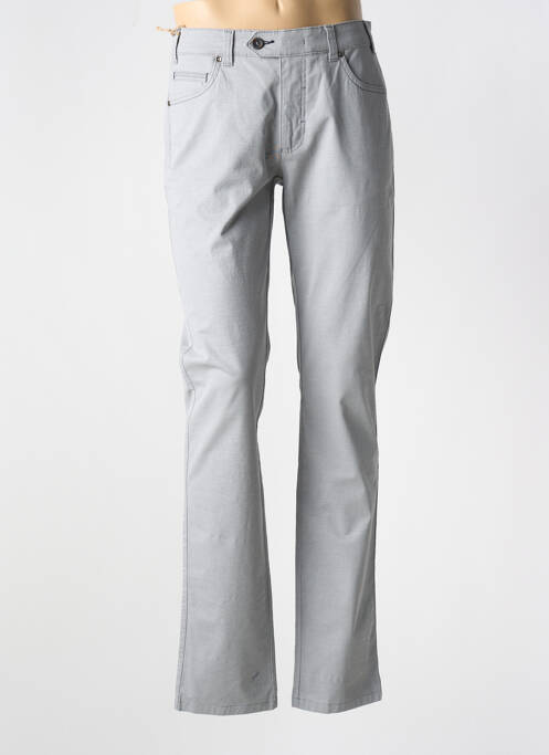 Pantalon droit gris LUIGI MORINI pour homme