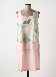 Robe mi-longue coupe fluide sans manche rose GREGORY PAT femme