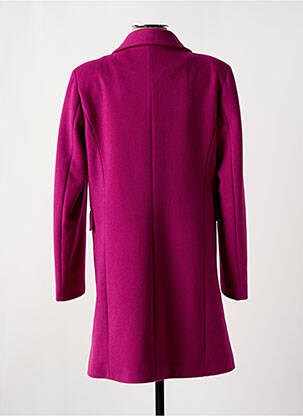 Manteau long coupe cintrée sans capuche rose TINTA femme