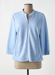 Veste casual col rond bleu FRANK WALDER femme