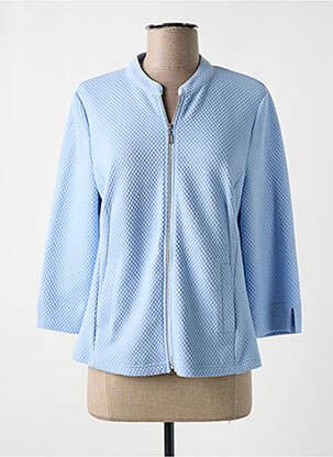 Veste casual col rond bleu FRANK WALDER femme