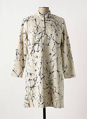 Robe courte manches longues manches longues beige MERI & ESCA femme