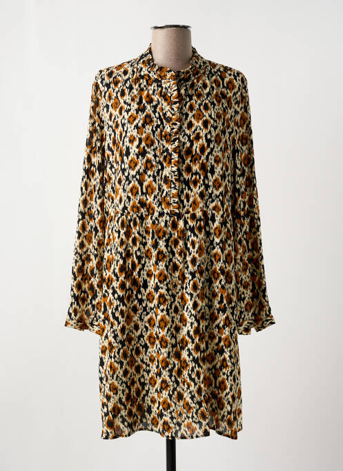 Robe mi-longue marron C'EST BEAU LA VIE pour femme