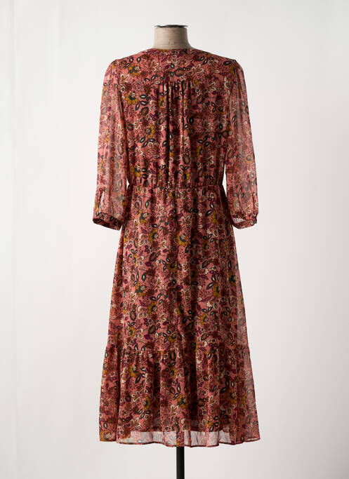 Robe mi-longue rose C'EST BEAU LA VIE pour femme