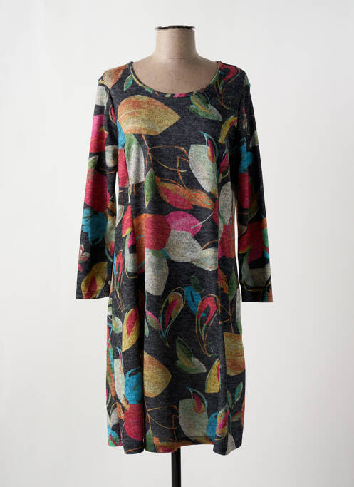 Robe pull gris FRANCE RIVOIRE pour femme