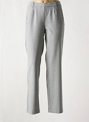 Pantalon droit taille élastique gris FRANK WALDER femme