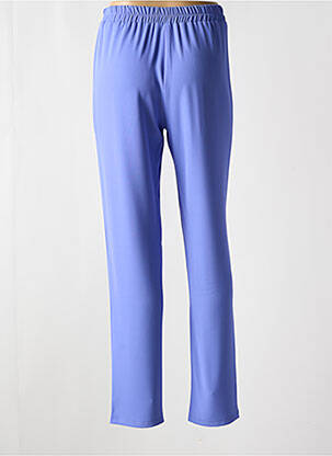 Pantalon droit taille élastique violet GEVANA femme