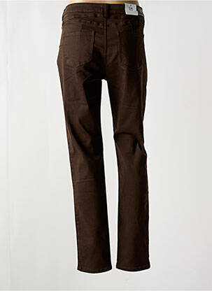 Pantalon slim poches marron C'EST BEAU LA VIE femme
