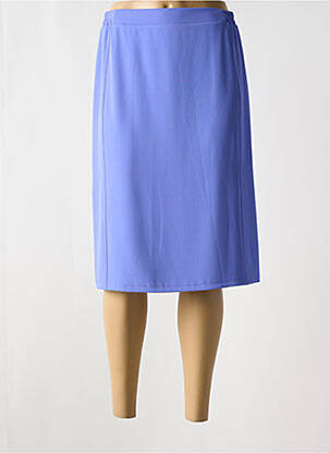 Jupe mi-longue coupe droite violet GEVANA femme