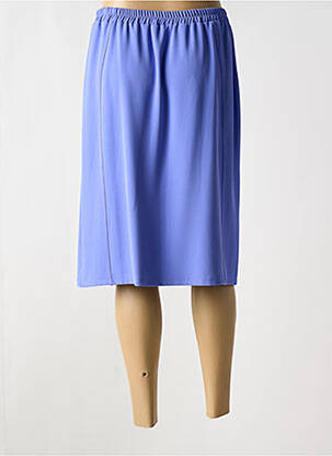 Jupe mi-longue coupe droite violet GEVANA femme