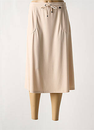 Jupe mi-longue coupe évasée beige BARBARA LEBEK femme