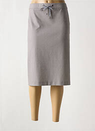 Jupe mi-longue coupe droite gris FRANK WALDER femme