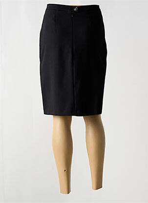 Jupe mi-longue coupe droite noir CHRISTINE LAURE femme
