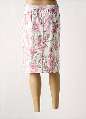 Jupe mi-longue coupe droite rose FRANK WALDER femme
