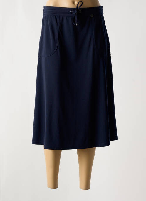 Jupe mi-longue coupe évasée bleu BARBARA LEBEK femme
