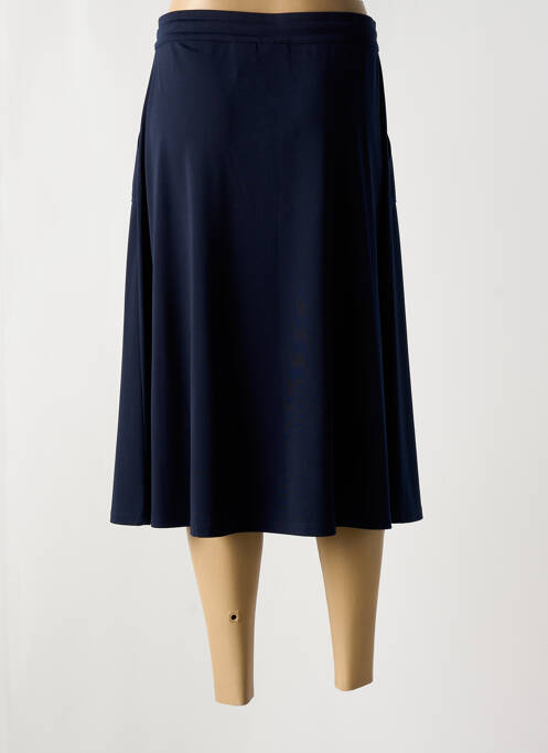 Jupe mi-longue coupe évasée bleu BARBARA LEBEK femme