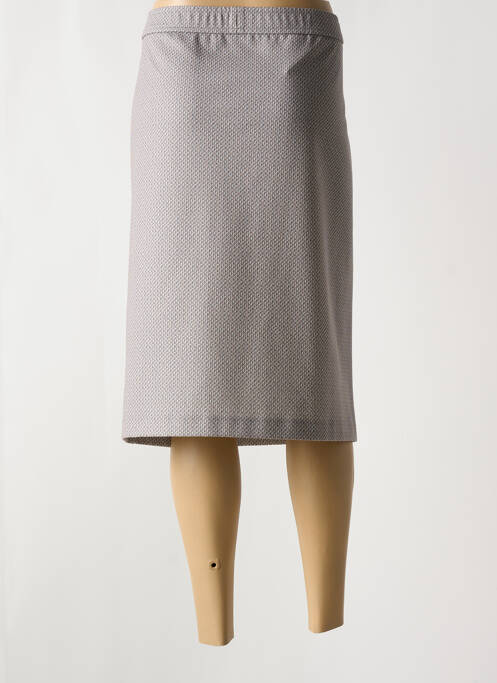 Jupe mi-longue gris FRANK WALDER pour femme