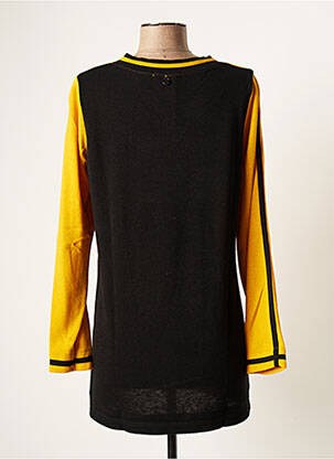 Pull coupe cintrée manches longues jaune MALOKA femme