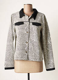 Veste casual col chemisier gris MALOKA femme