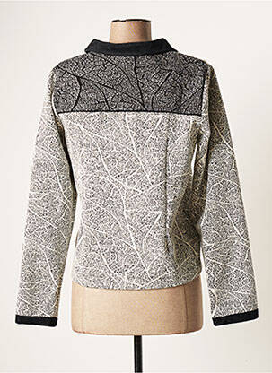 Veste casual col chemisier gris MALOKA femme