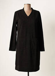 Robe courte manches longues manches longues noir MALOKA femme