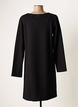 Robe mi-longue imprimé fantaisie manches longues bleu MALOKA femme