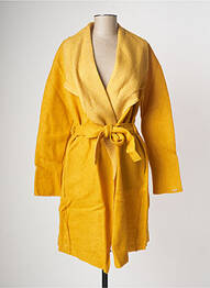 Manteau long coupe droite sans capuche jaune MALOKA femme