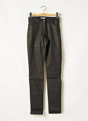 Pantalon slim tissage enduit taille normale noir PAUL BRIAL femme