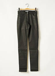 Pantalon slim tissage enduit taille normale noir PAUL BRIAL femme
