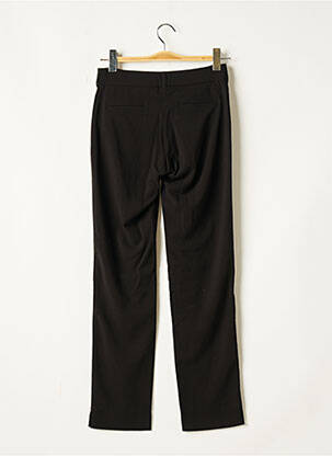 Pantalon chino fermeture zippée sous rabat boutonné taille normale noir PAUL BRIAL femme