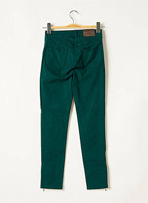 Pantalon slim broderie rivets taille normale vert PAUL BRIAL femme