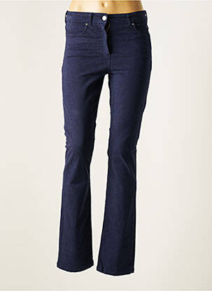 Pantalon droit stretch taille normale bleu PAUL BRIAL femme