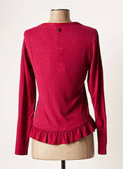 Gilet manches longues rouge MALOKA pour femme seconde vue