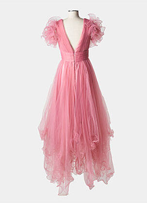 Robe longue manches courtes manches courtes rose MARFIL femme