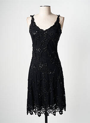 Robe mi-longue sans manche sans manche noir DONA CARLOTA femme