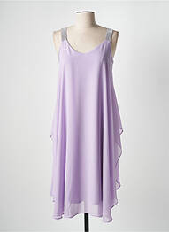 Robe mi-longue coupe fluide fines bretelles violet FRANK LYMAN femme