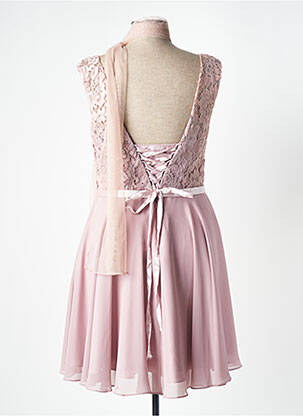Robe mi-longue sans manche sans manche rose FRANCE MODE femme