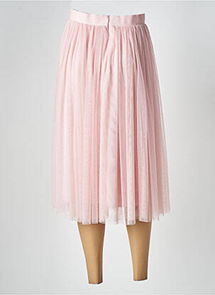 Jupe mi-longue coupe évasée rose BIANCO EVENTO femme