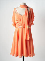 Robe mi-longue orange FASHION NEW YORK pour femme seconde vue