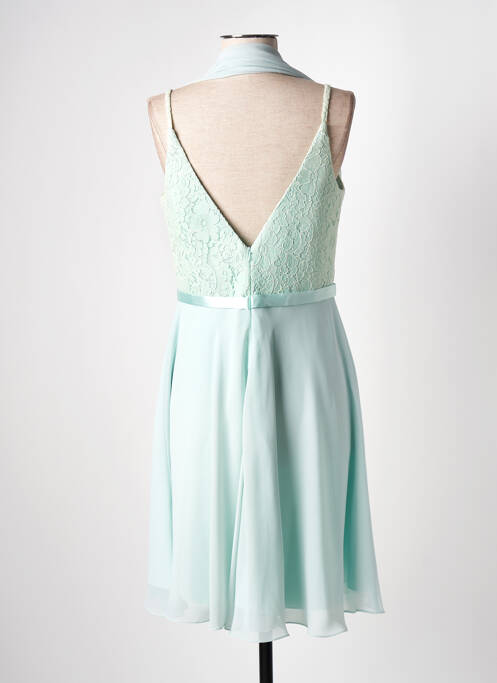 Robe mi-longue fermeture zippée au dos fines bretelles vert FASHION NEW YORK femme