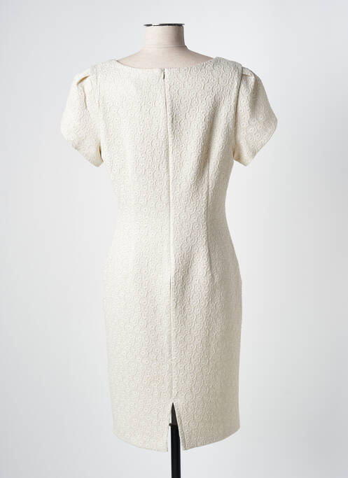 Robe mi-longue beige FRANK LYMAN pour femme