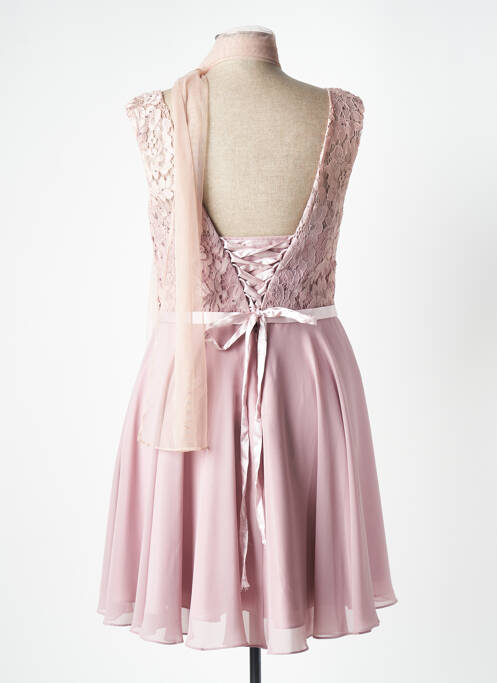 Robe mi-longue rose FRANCE MODE pour femme