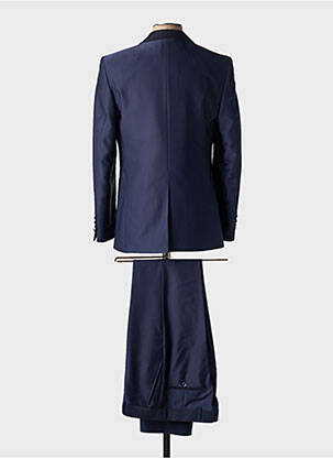 Costume de cérémonie fermeture zippée sous rabat boutonné bleu ADIMO homme