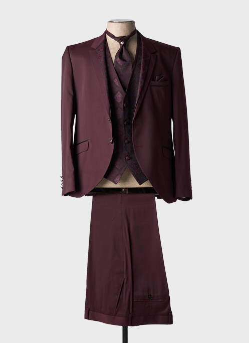 Costume de cérémonie rouge ADIMO pour homme