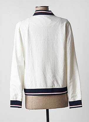 Blouson effet matière satinée blanc PAUL BRIAL femme